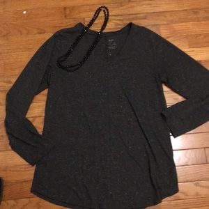 Apt 9 grey sparkly tunic